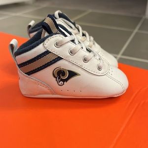 Los Angeles Rams NFL Reebok Infant Baby Crib Shoes Size 1 soft bottoms Sneakers